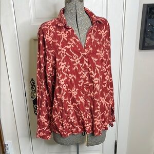 Knox Rose Red Patterned Women's Top medium